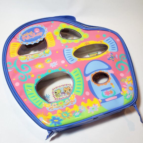 Littlest Pet Shop Toys Littlest Pet Shop Carrying Case Blue Vinyl